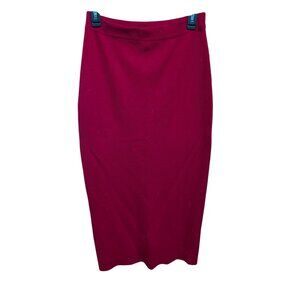 Eileen Fisher Red Merino Wool Maxi Skirt Italian Yarn size S